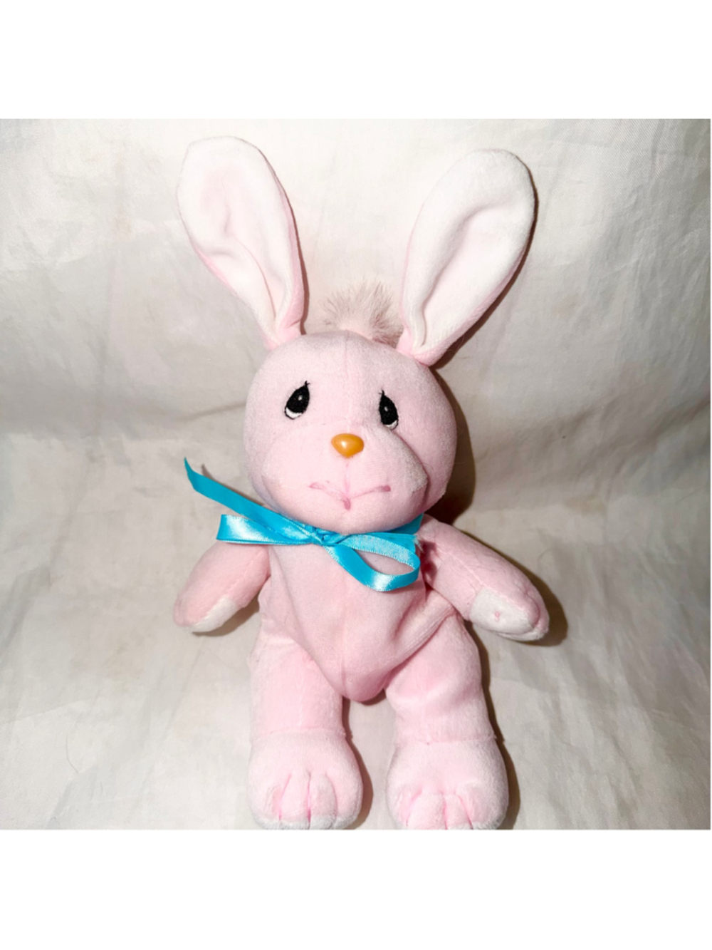 Vintage 1997 Enesco Precious Moments Pink Bunny Rabbit Bean Bag Stuffed Animal